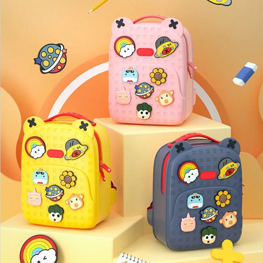 Student School Bag Silicone Men's And Women's Backpack Sports Bag Cute Backpack Cartoon School Bags Kids Plecaki Szkolne Mochila